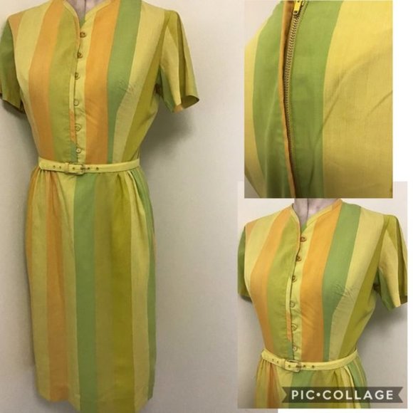 Vintage Dresses & Skirts - Vintage 50s cotton plaid dress 3/4 5/6